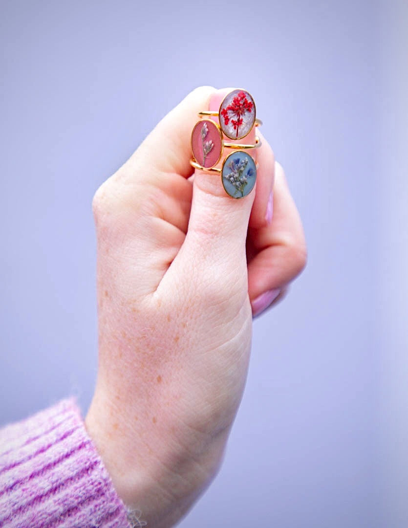 Pressed Flower Ring