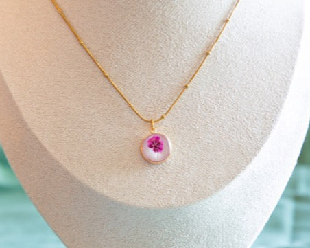 Pressed Flower Necklace