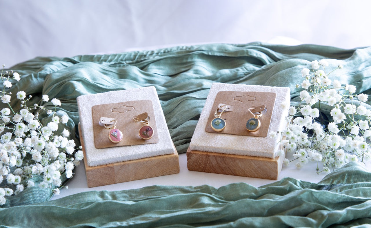Pressed Flower Earrings