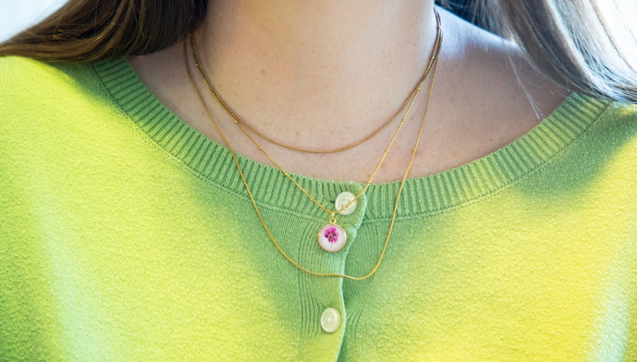 Pressed Flower Necklace