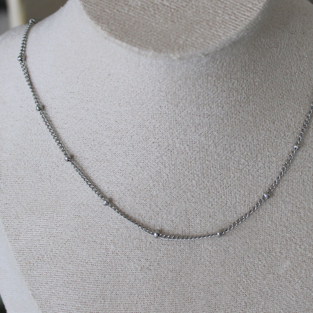 Stainless Steel Floral Necklace