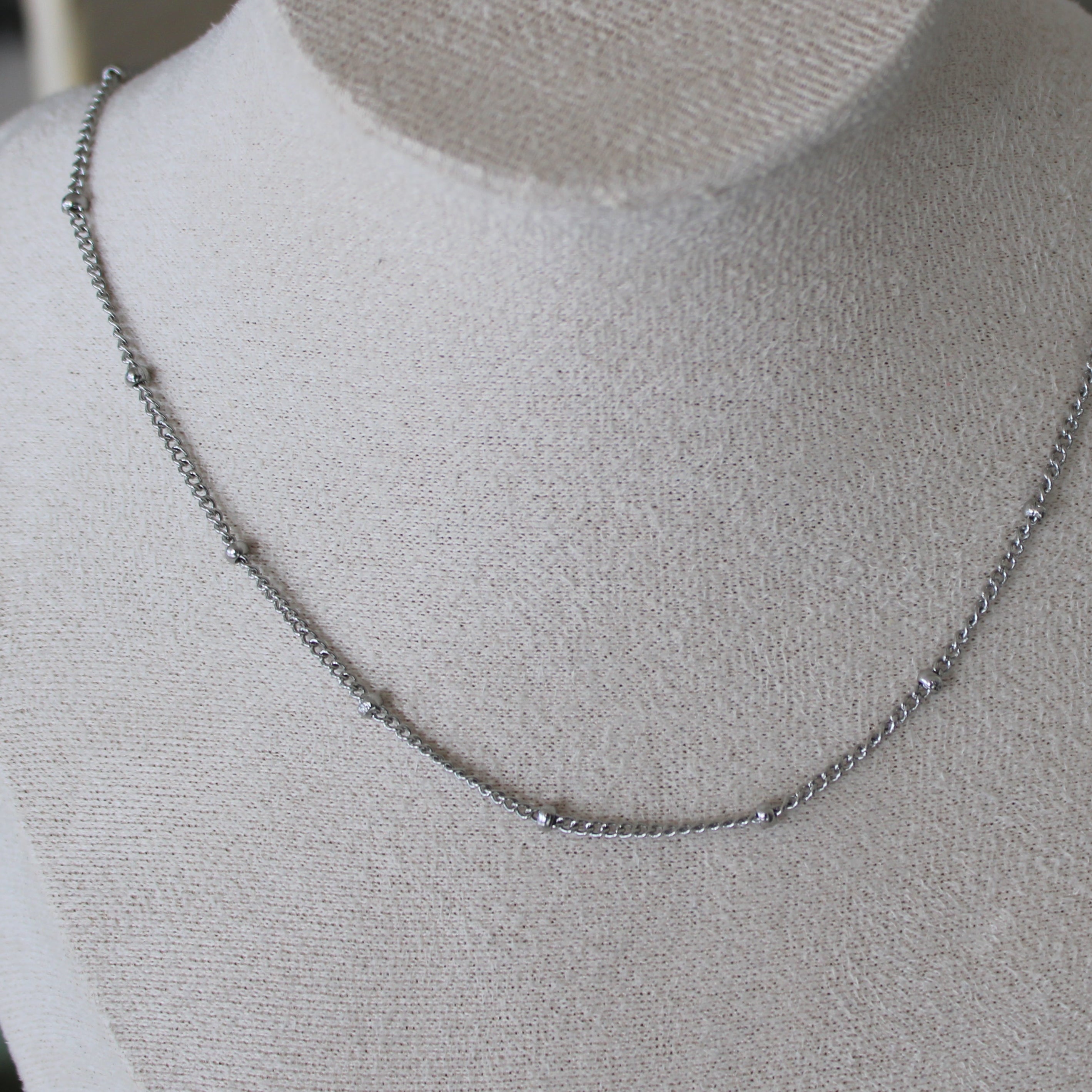 Stainless Steel Floral Necklace