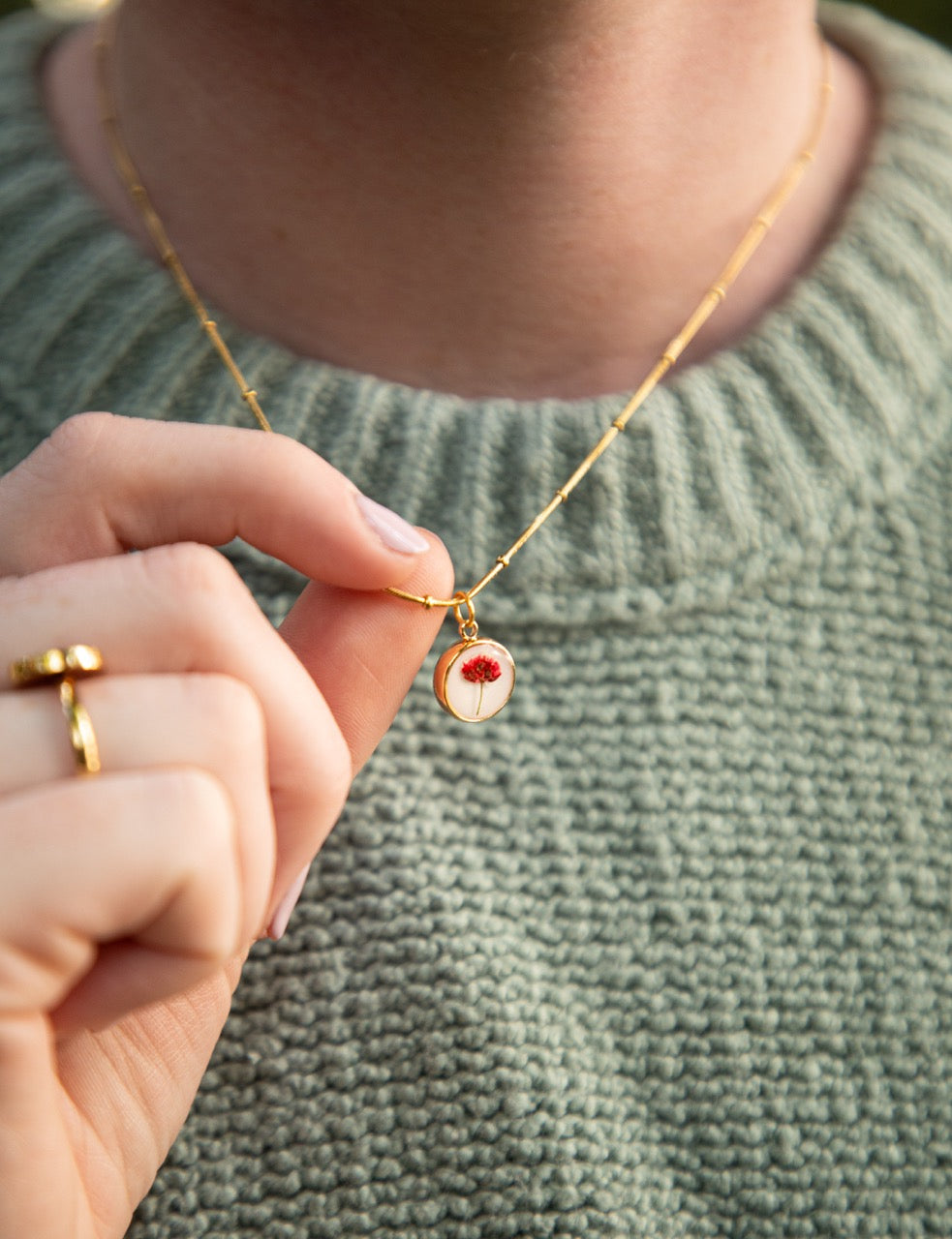 Gold Floral Necklace