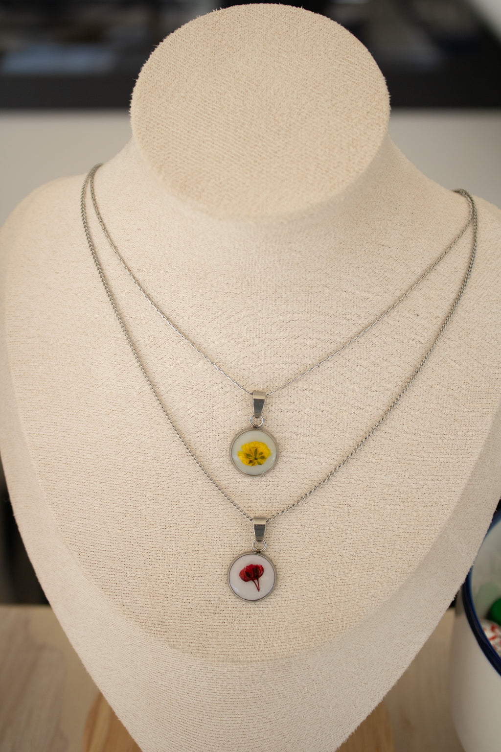 Stainless Steel Floral Necklace