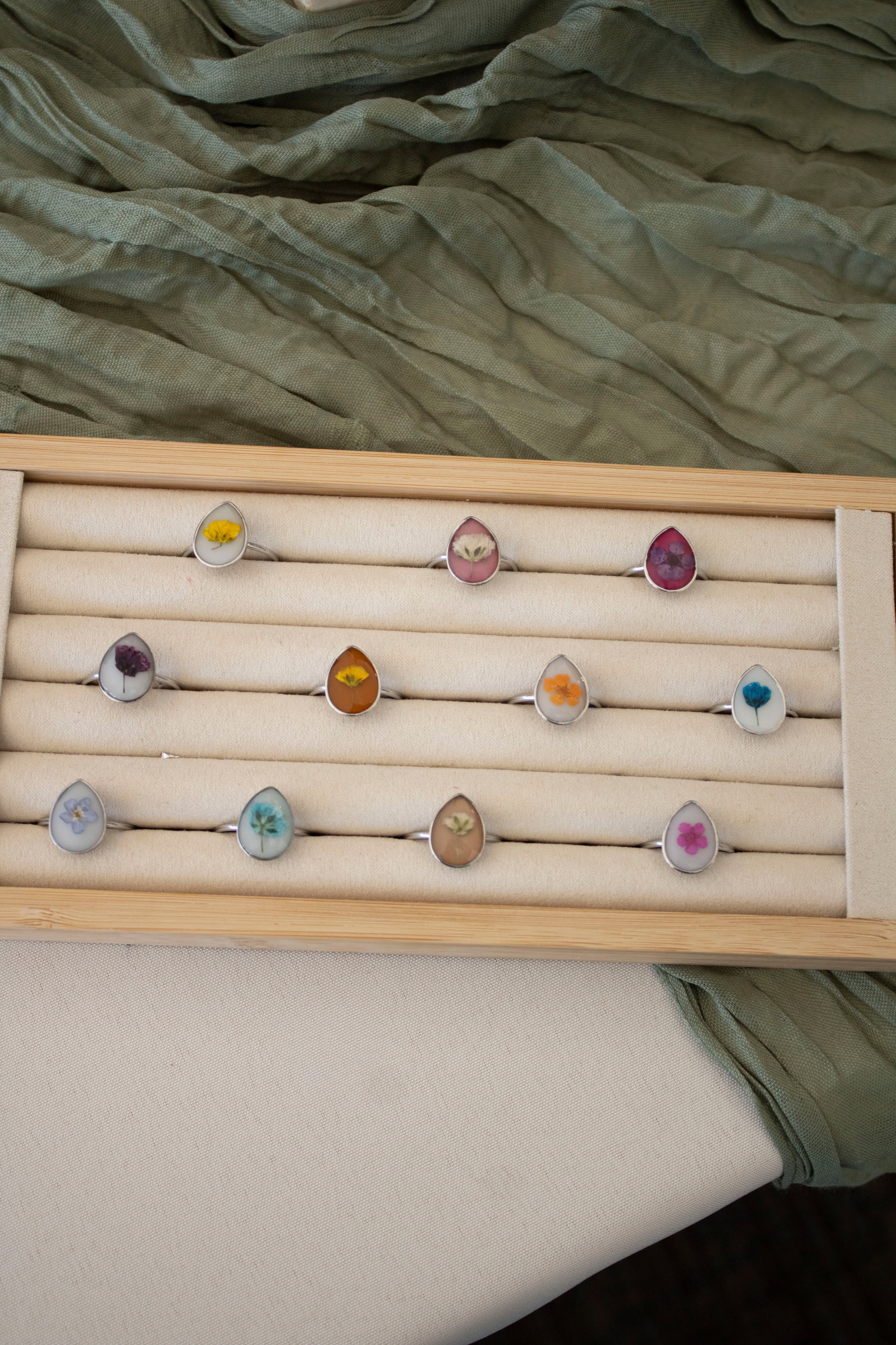 Petal Tear Adjustable Ring